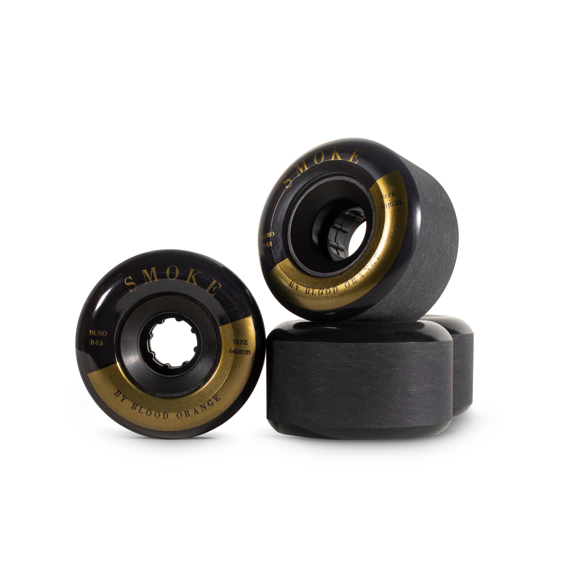 Blood Orange Smoke 66 mm Set Longboard Skateboard Downhill and Freeride Wheels