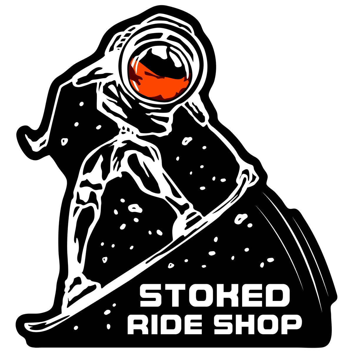 Stoked Ride Shop Space Man Sticker Series #1