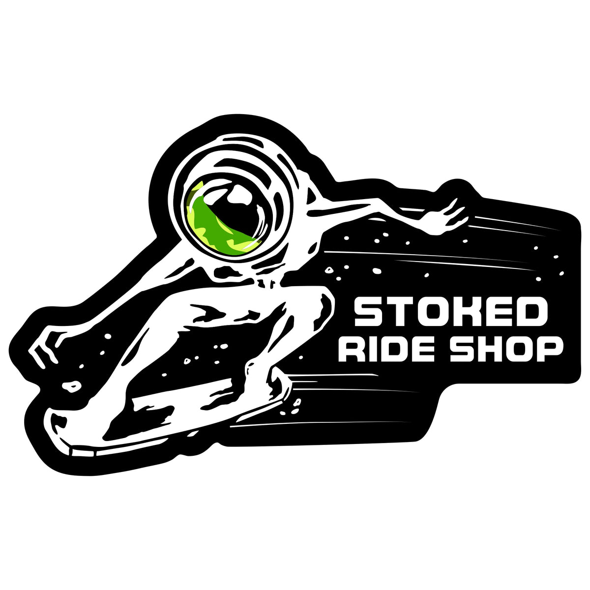 Stoked Ride Shop Space Man Sticker Series #3