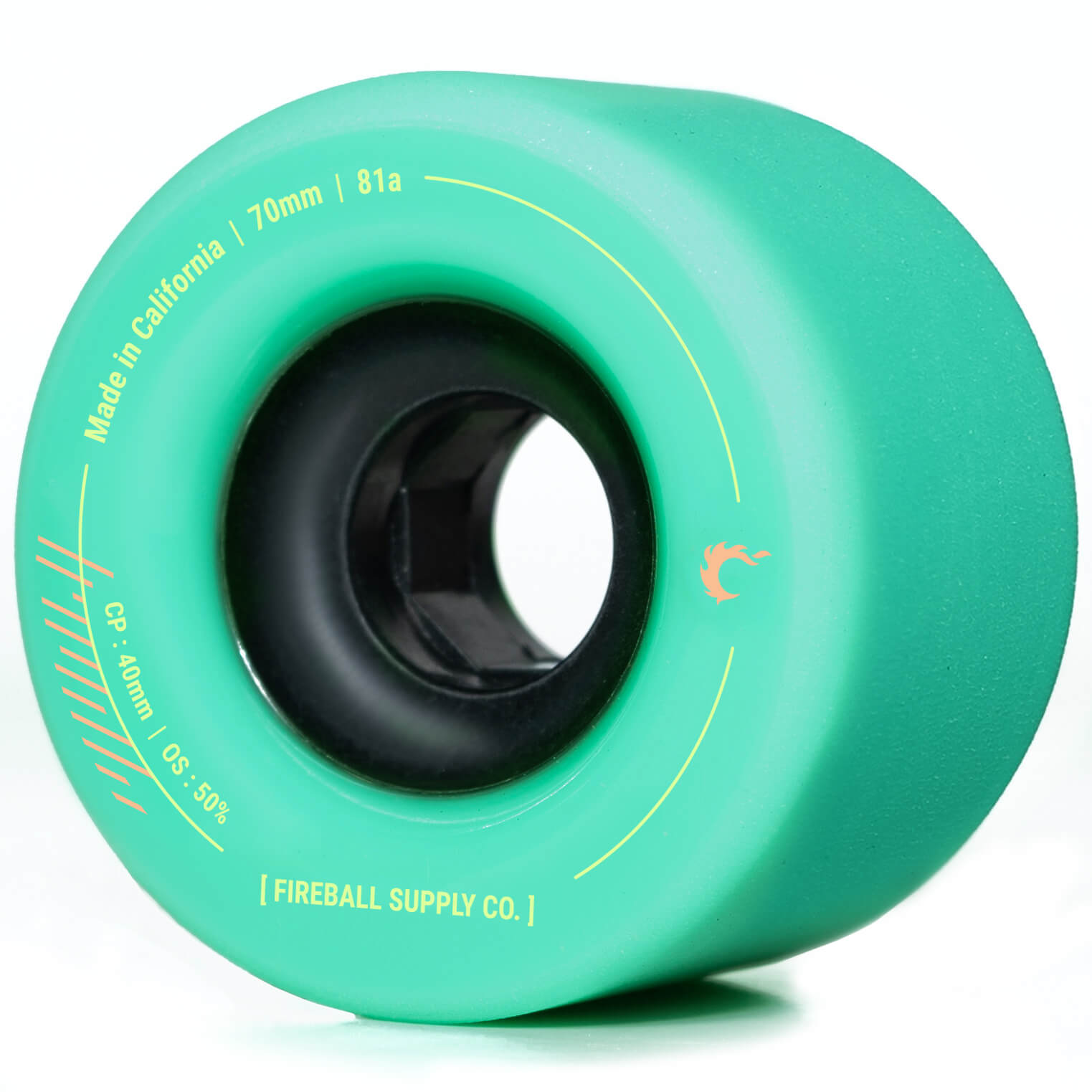 Fireball Tinder 70mm 81a Wheel Set, Aquamarine