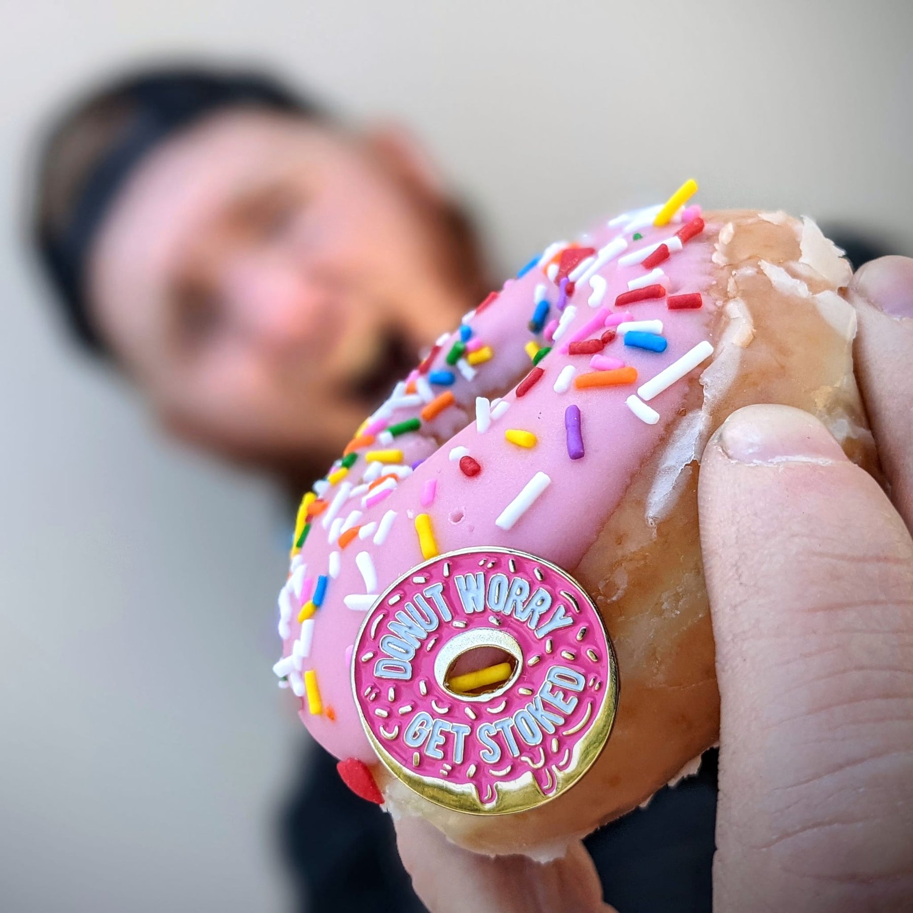 Stoked Ride Shop 'Donut Worry' Pin