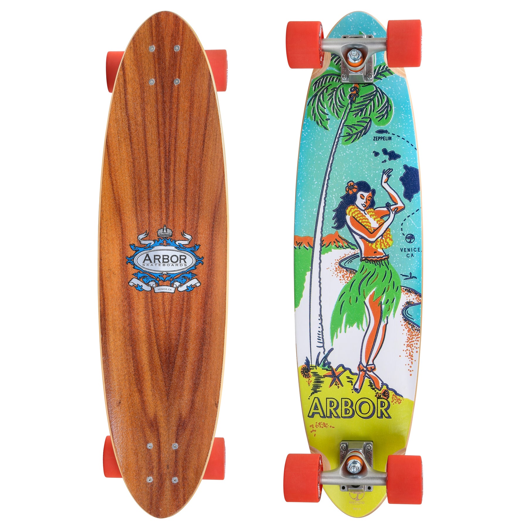 Arbor Zeppelin Longboard, Deck and Complete