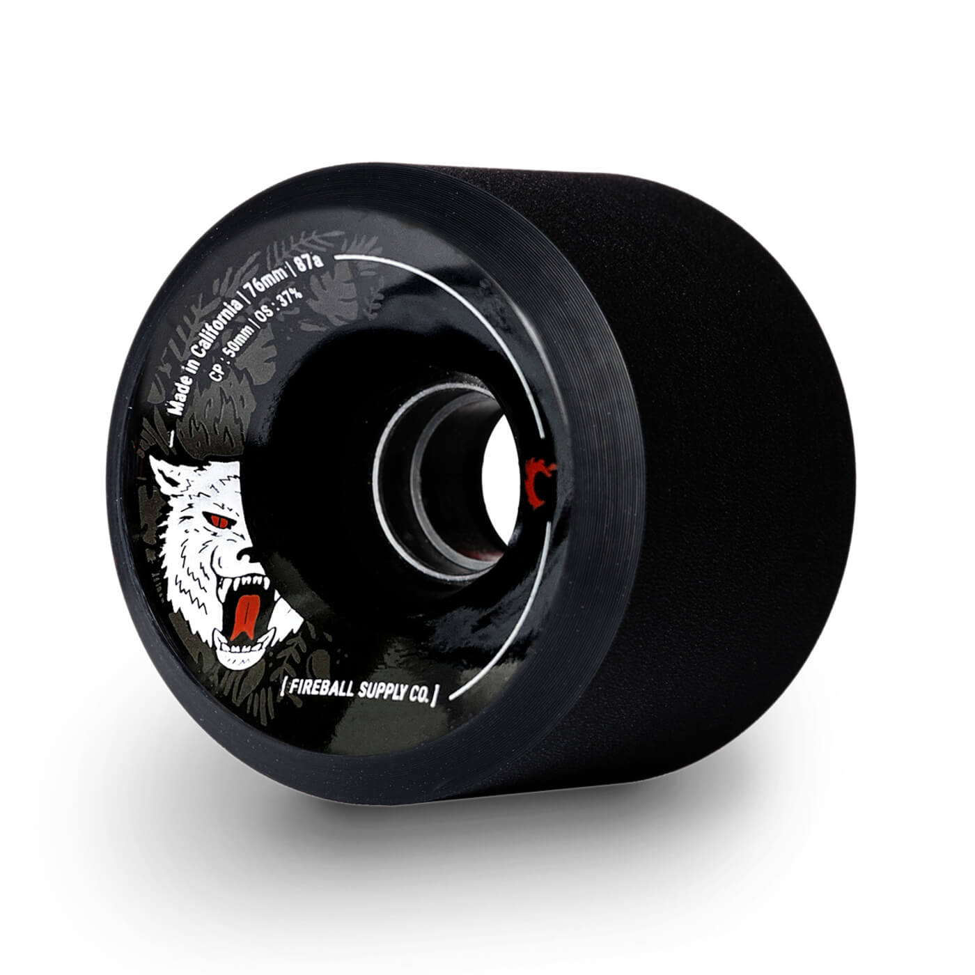 Fireball Beast Longboard Wheels, Black, 76mm