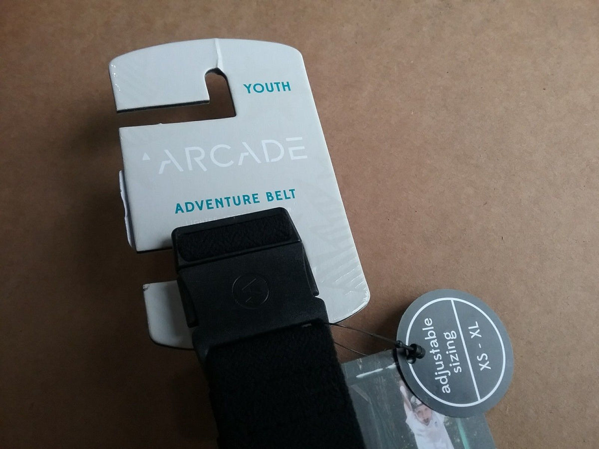 Arcade Adventure Belt Midnighter, Youth, Black, Adjustable Sizing