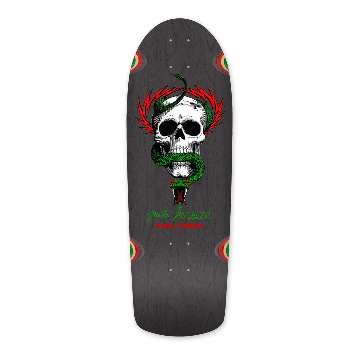 Powell Peralta Mike McGill Skull & Snake Skateboard Deck, Gray Stain, 10" x 30.125"