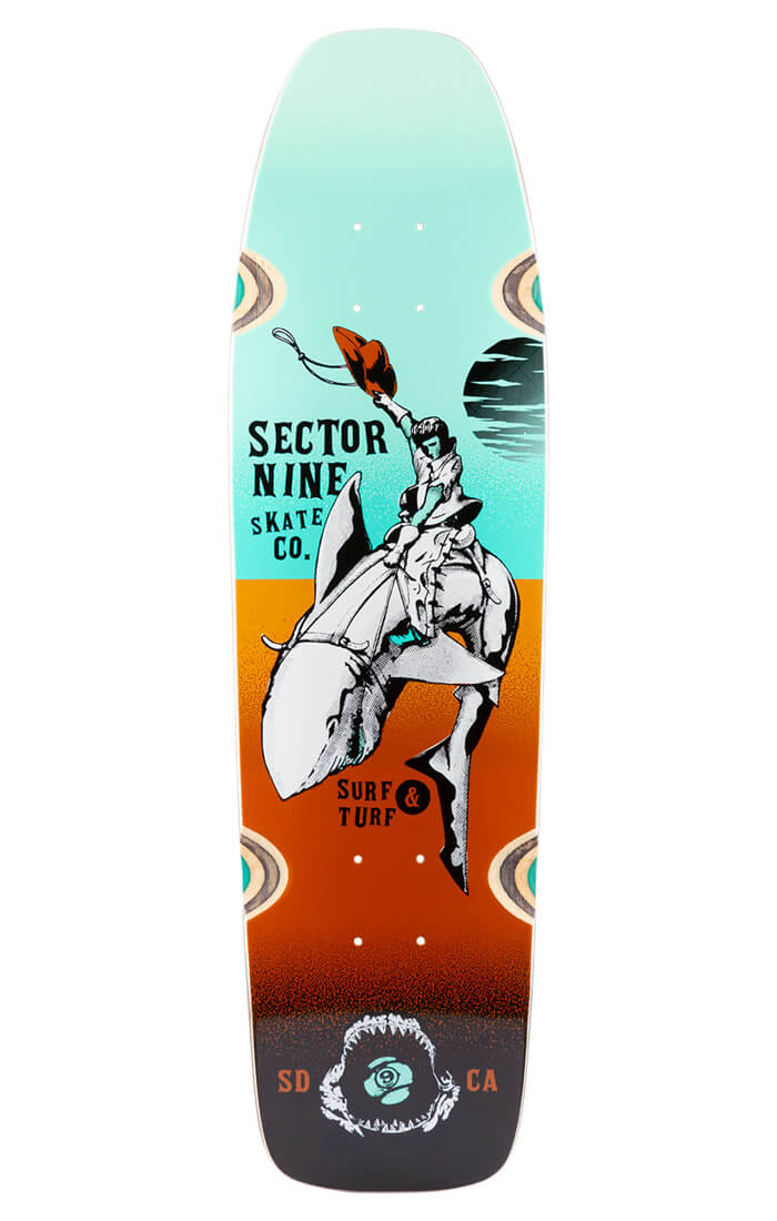 Sector 9 Gaucho 95, Teal Mini Cruiser Complete