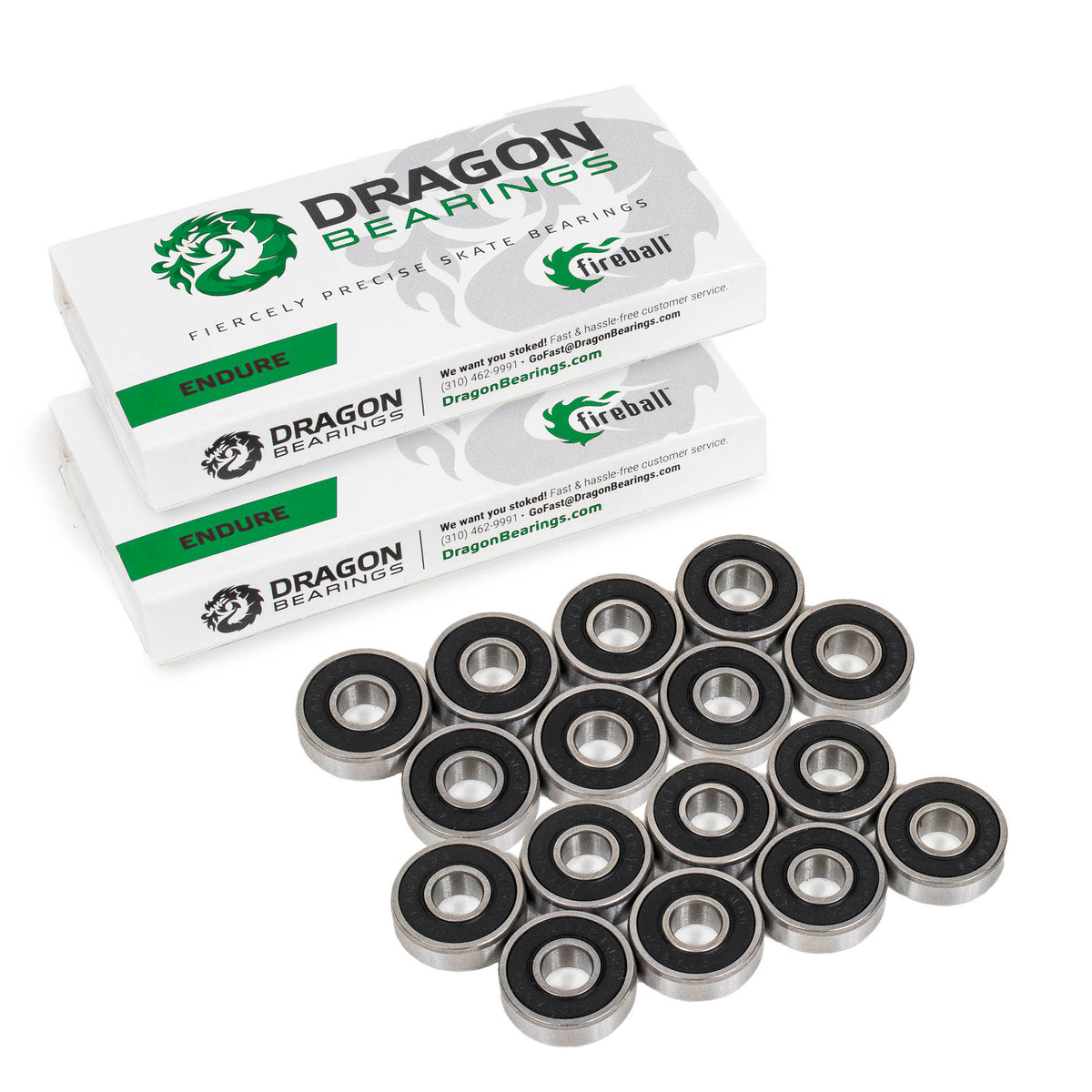 Fireball Dragon Bearings for Roller & Inline Skates, 16 Pack