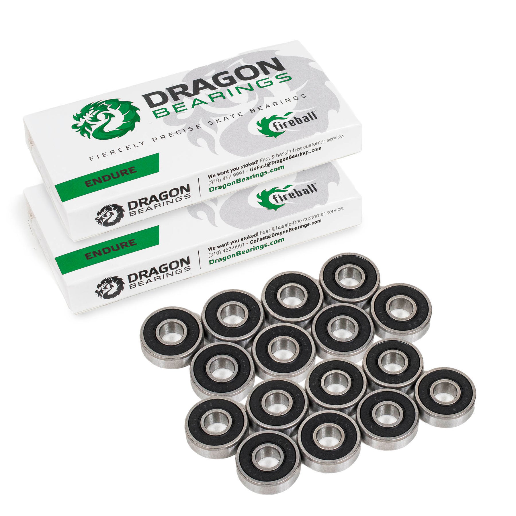 Fireball Dragon Bearings for Roller & Inline Skates, 16 Pack