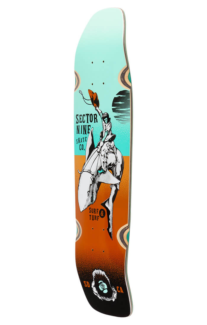 Sector 9 Gaucho 95, Teal Mini Cruiser Complete