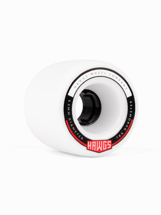 Landyachtz Fatty Hawgs Longboard Wheels, White, 63mm