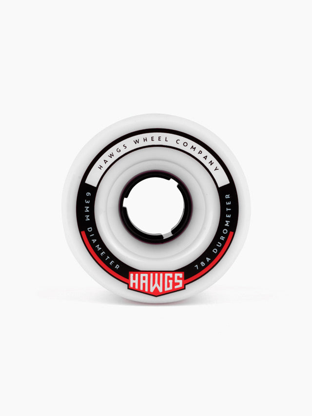 Landyachtz Fatty Hawgs Longboard Wheels, White, 63mm