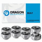 Dragon BUILT Skateboard Bearings, 8-Pack