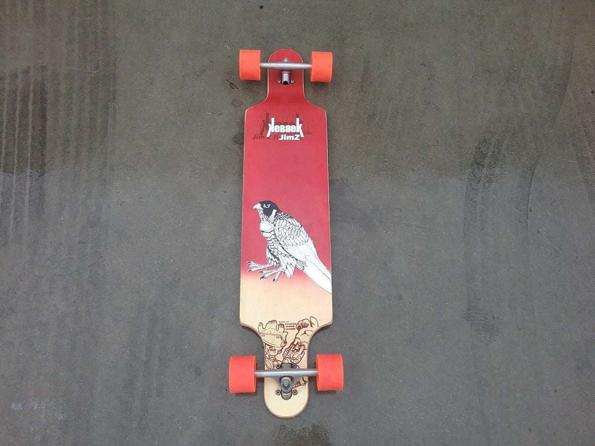 Kebbek Jim Z Flush Cut Longboard Skateboard Complete w/ Paris Trucks and Orangatang Caguama