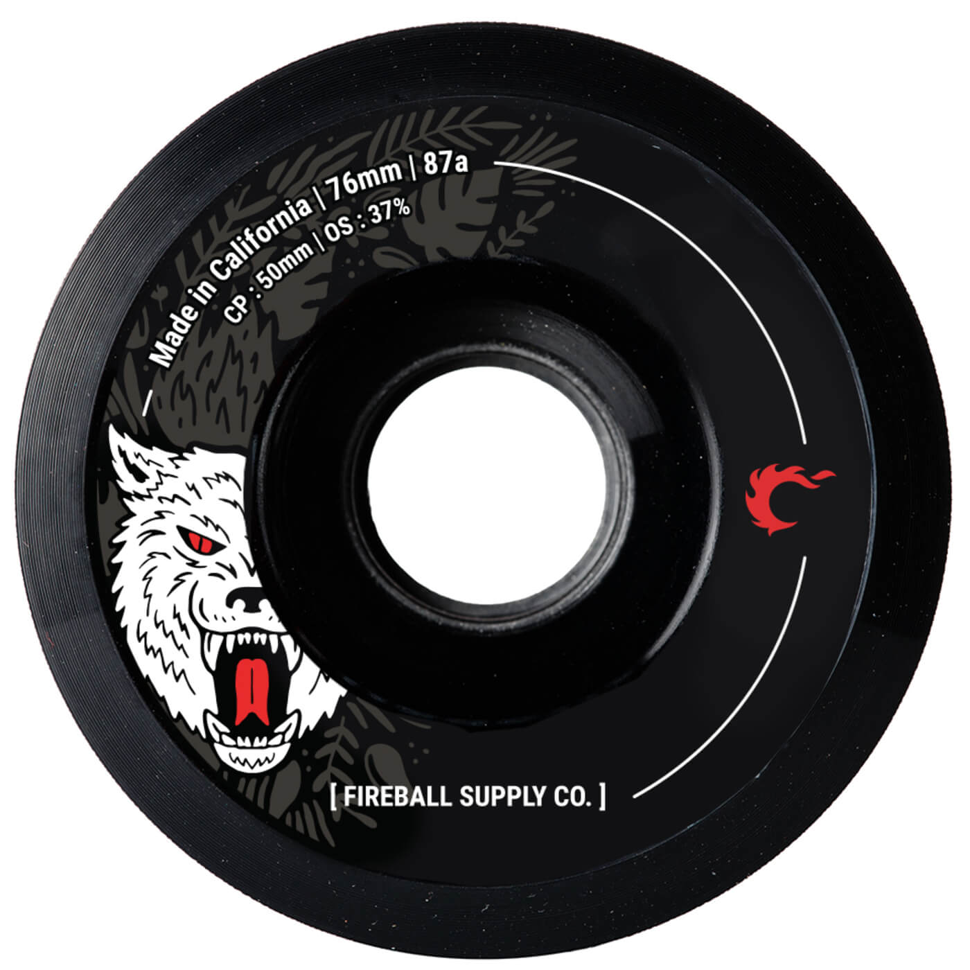 Fireball Beast Longboard Wheels, Black, 76mm