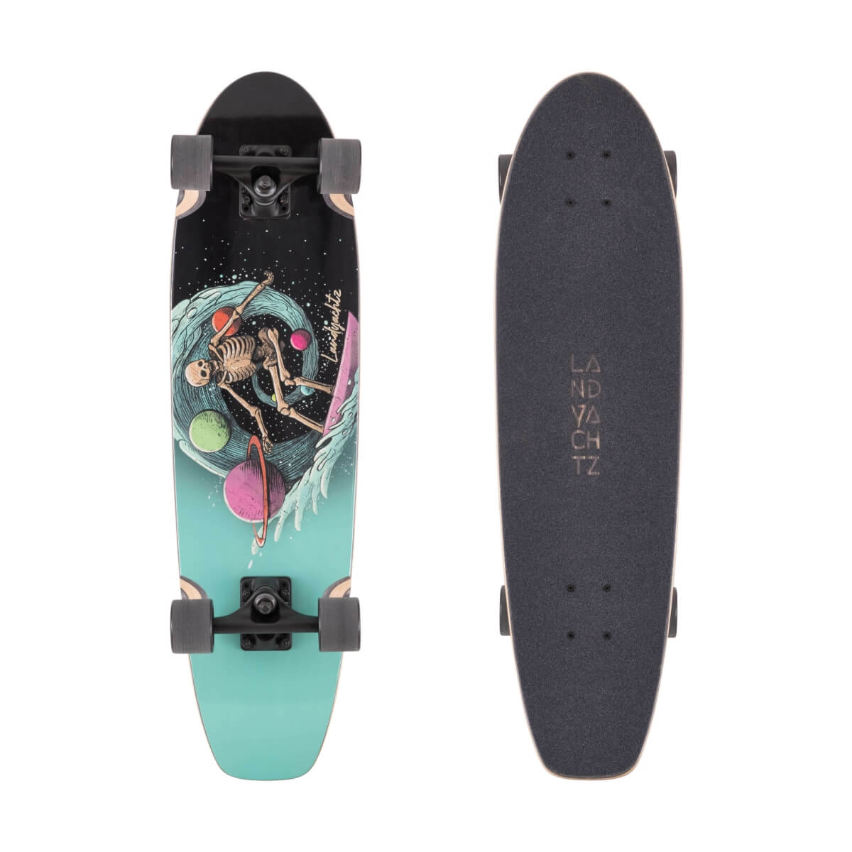 Landyachtz Dugout Series Skateboard, Surfing Skeleton Complete