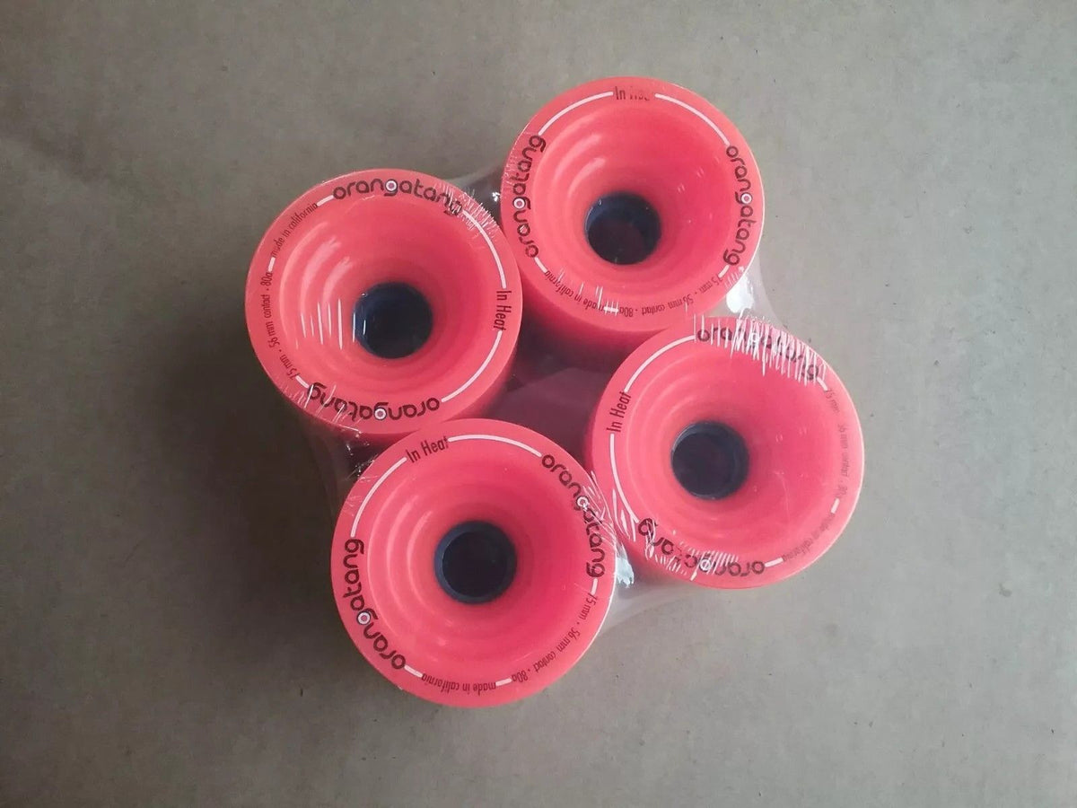 Orangatang In Heat, Orange, 75mm/80a - Used Longboard Skateboard Eboard Wheels