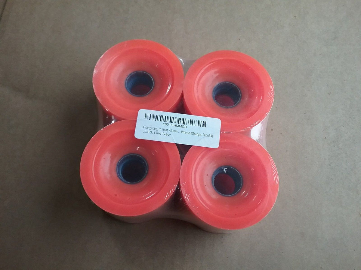 Orangatang In Heat, Orange, 75mm/80a - Used Longboard Skateboard Eboard Wheels