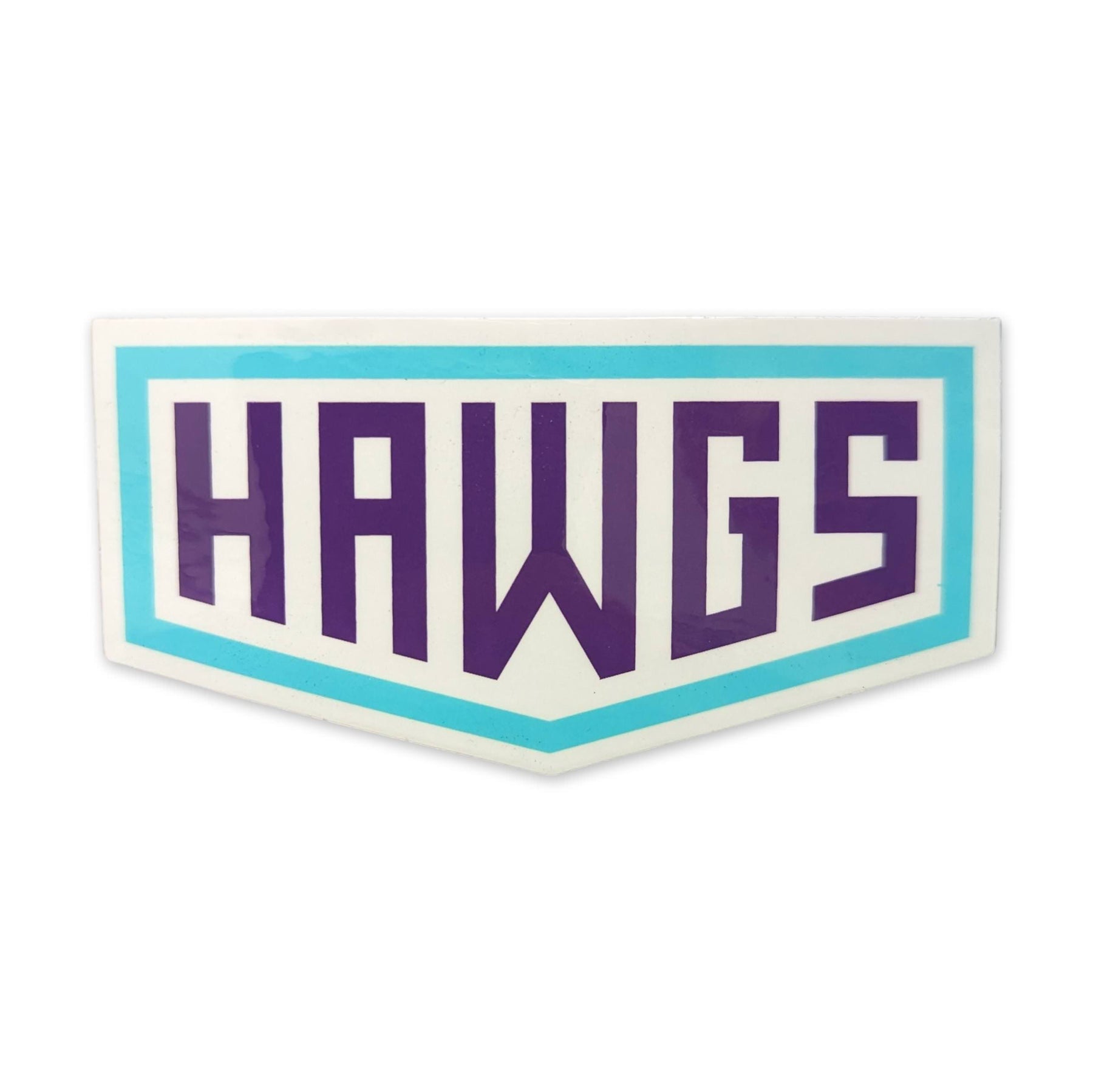 Landyachtz Hawgs Teal / Purple Logo Sticker