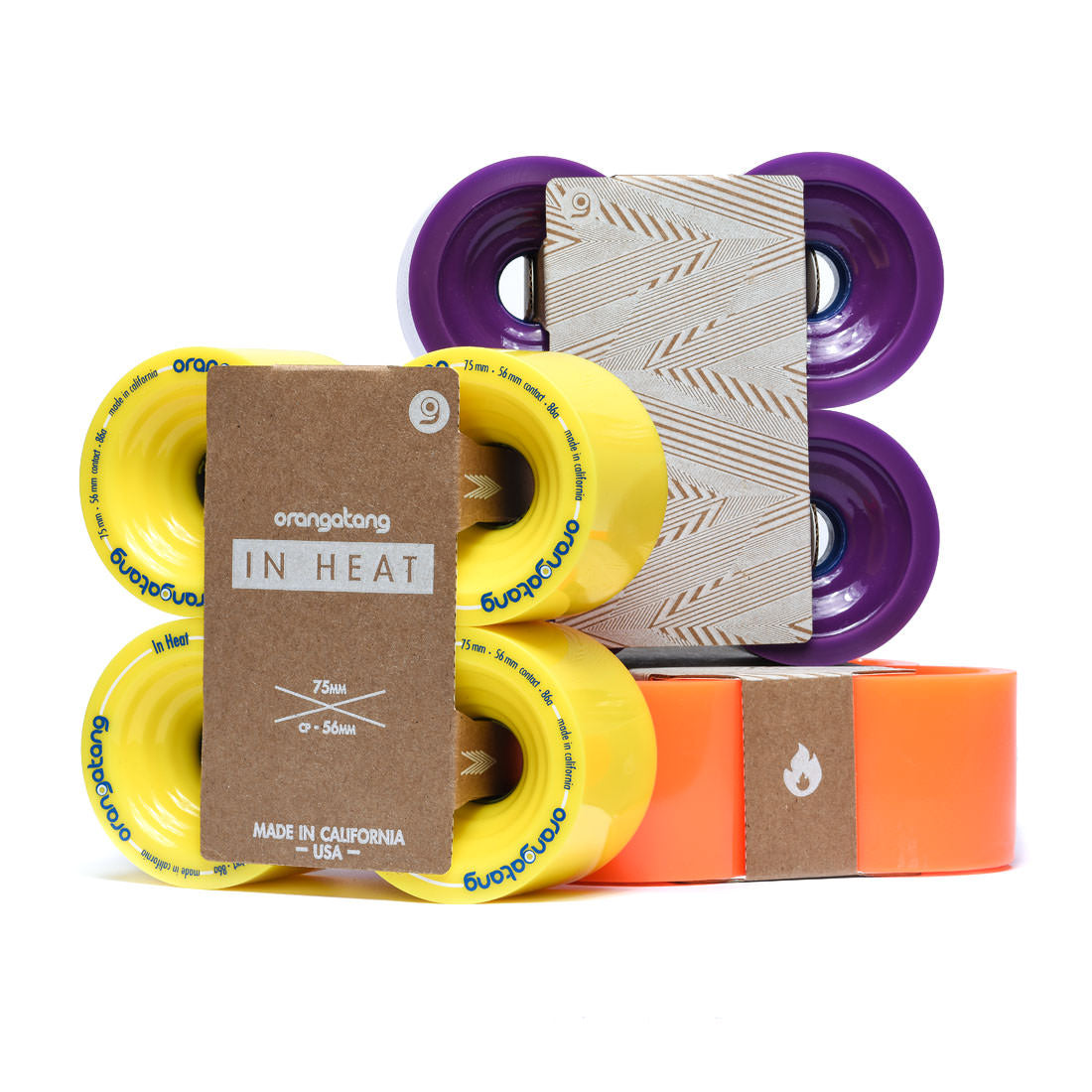 Orangatang In Heat Longboard Wheels, 75mm