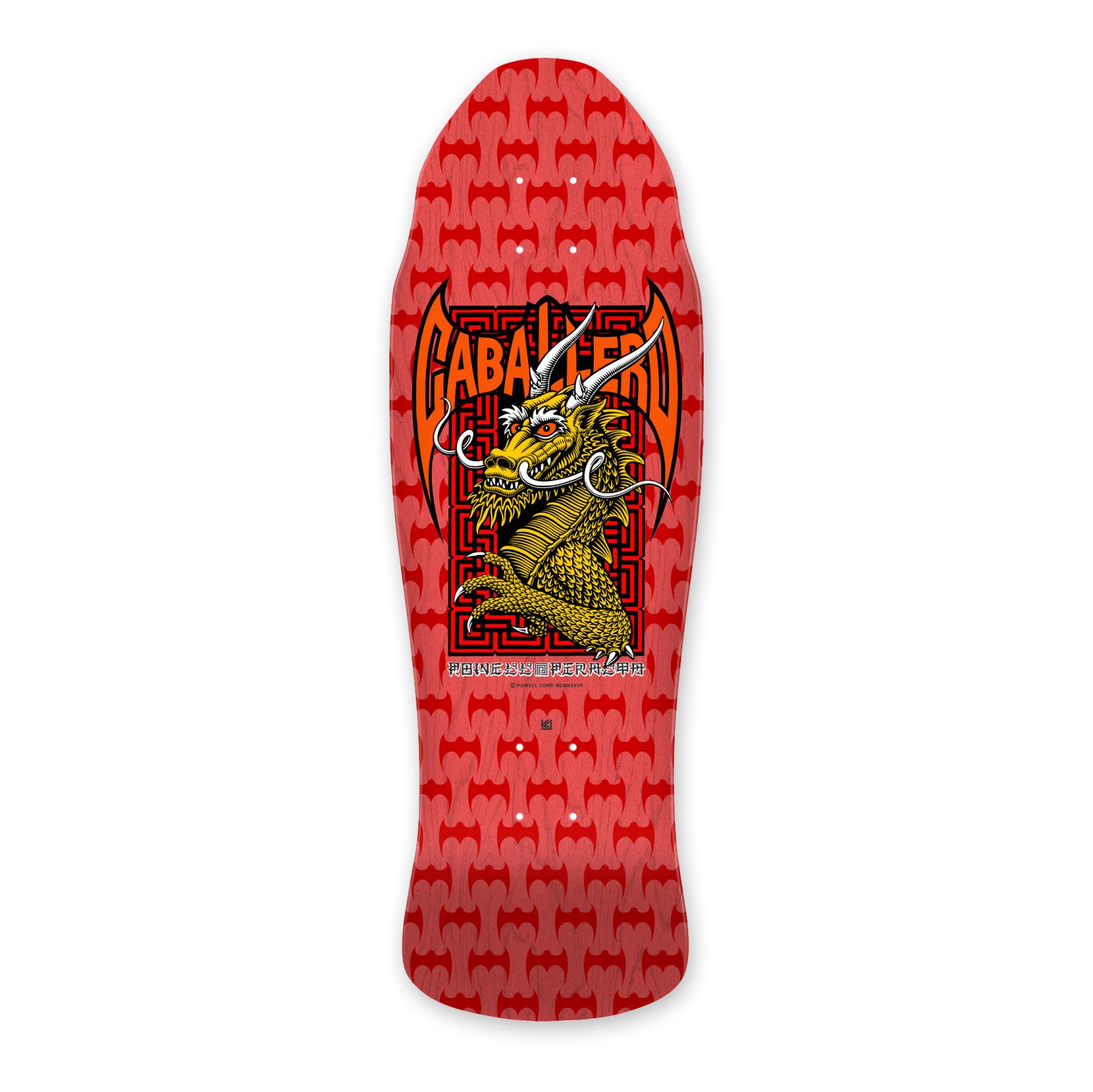 Powell-Peralta Pro Steve Caballero Street Skateboard, Red Stain, Shape 157, 9.625"