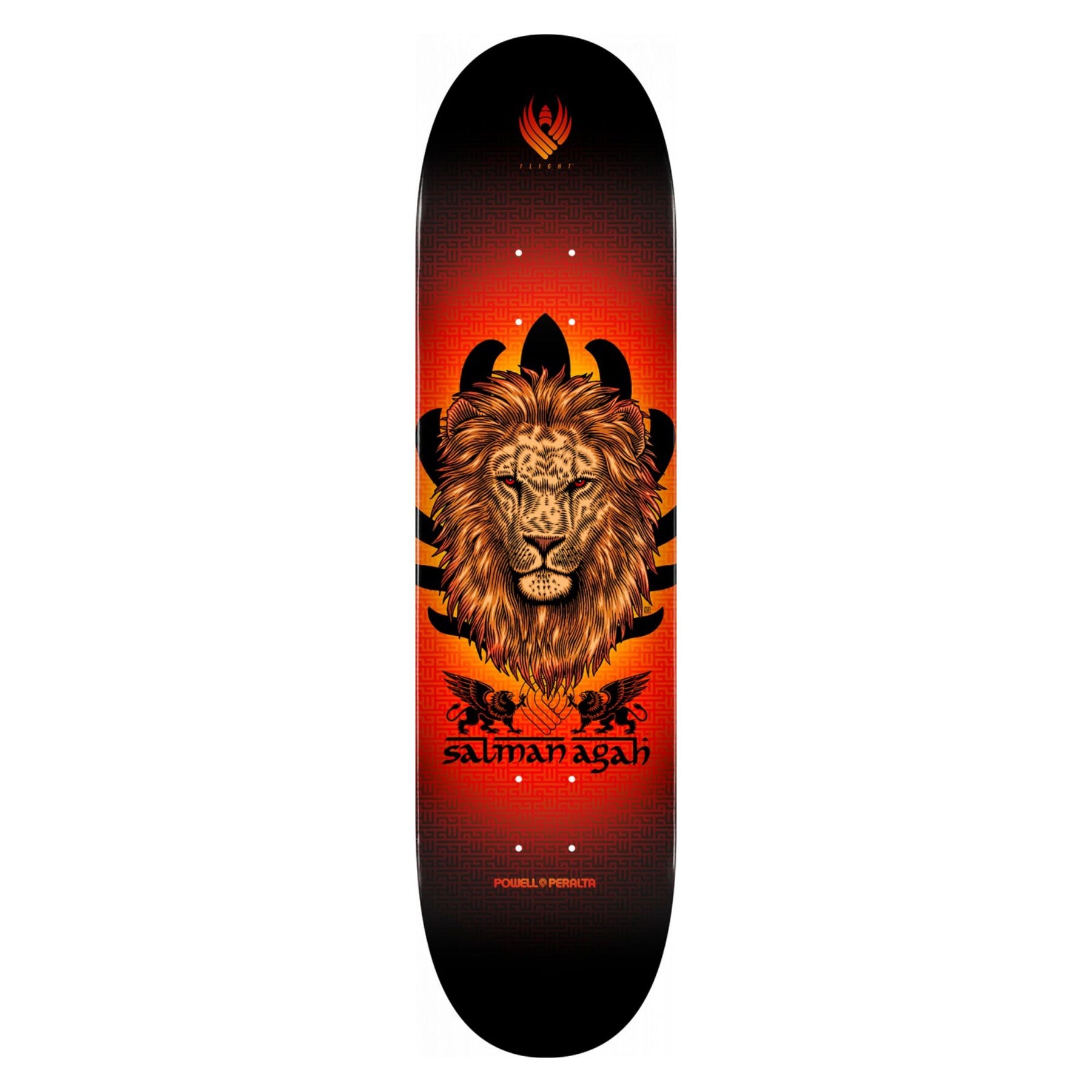 Powell-Peralta Flight Skateboard Deck, Salman Agah Lion, Shape 242, 8.0"