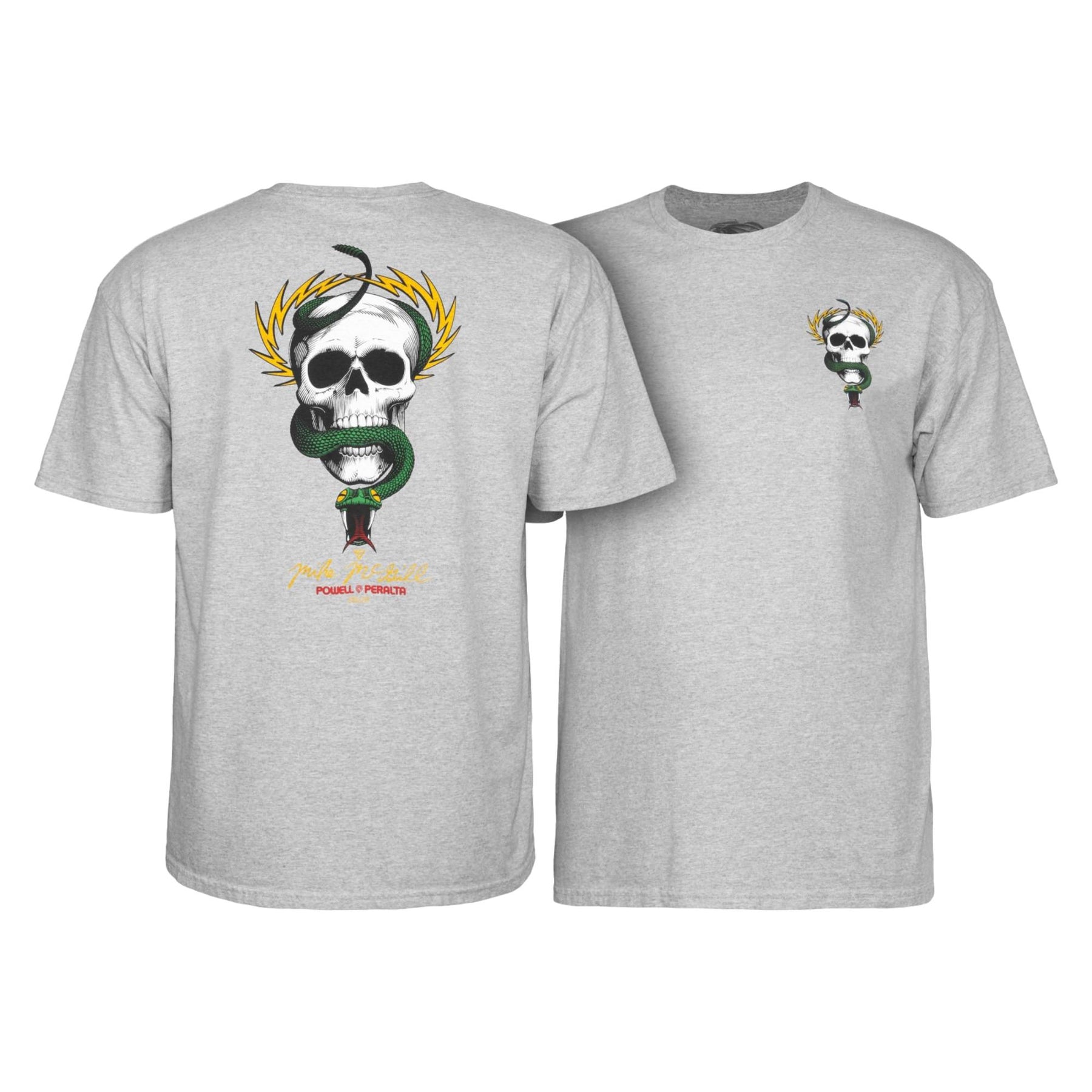 Powell-Peralta Classic Skateboard T-Shirt, McGill Skull & Snake