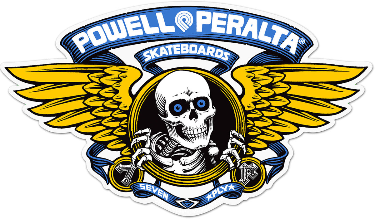 Powell-Peralta Winged Ripper Die-Cut Sticker, Blue
