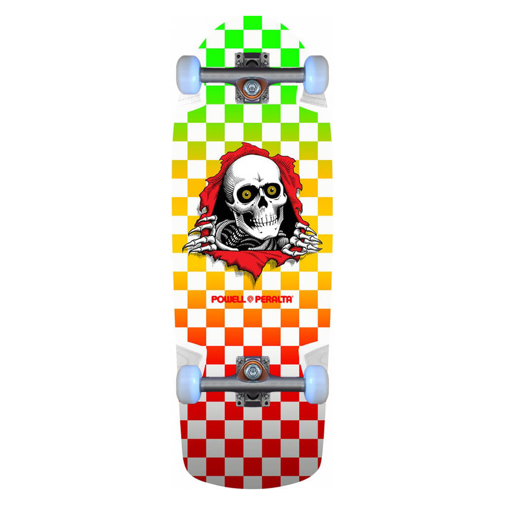 Powell-Peralta OG Ripper Skateboard Complete, Checker Multi Color, 10.0"