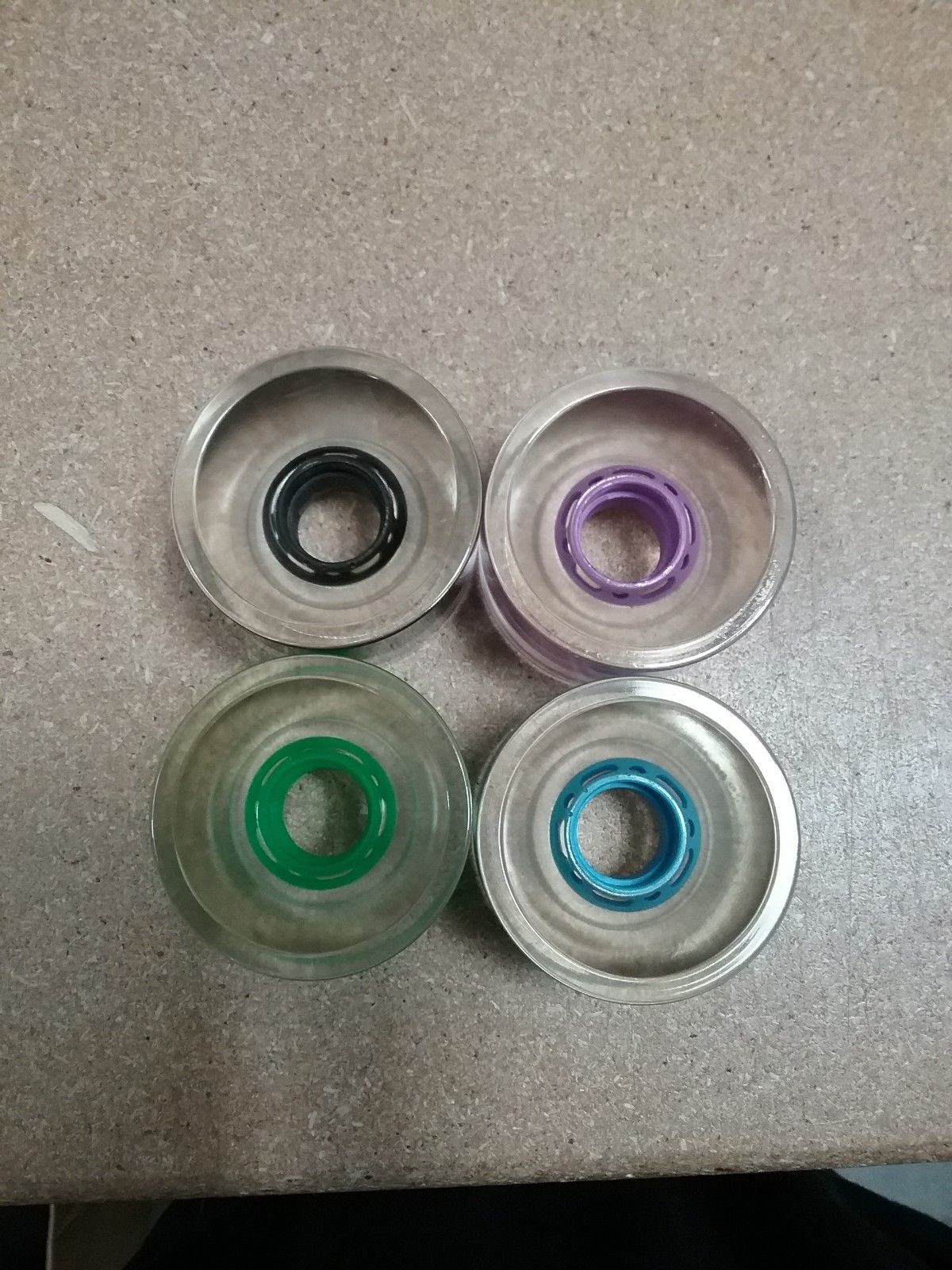 Fireball Clear Multi-Color Core 58mm Longboard Wheels