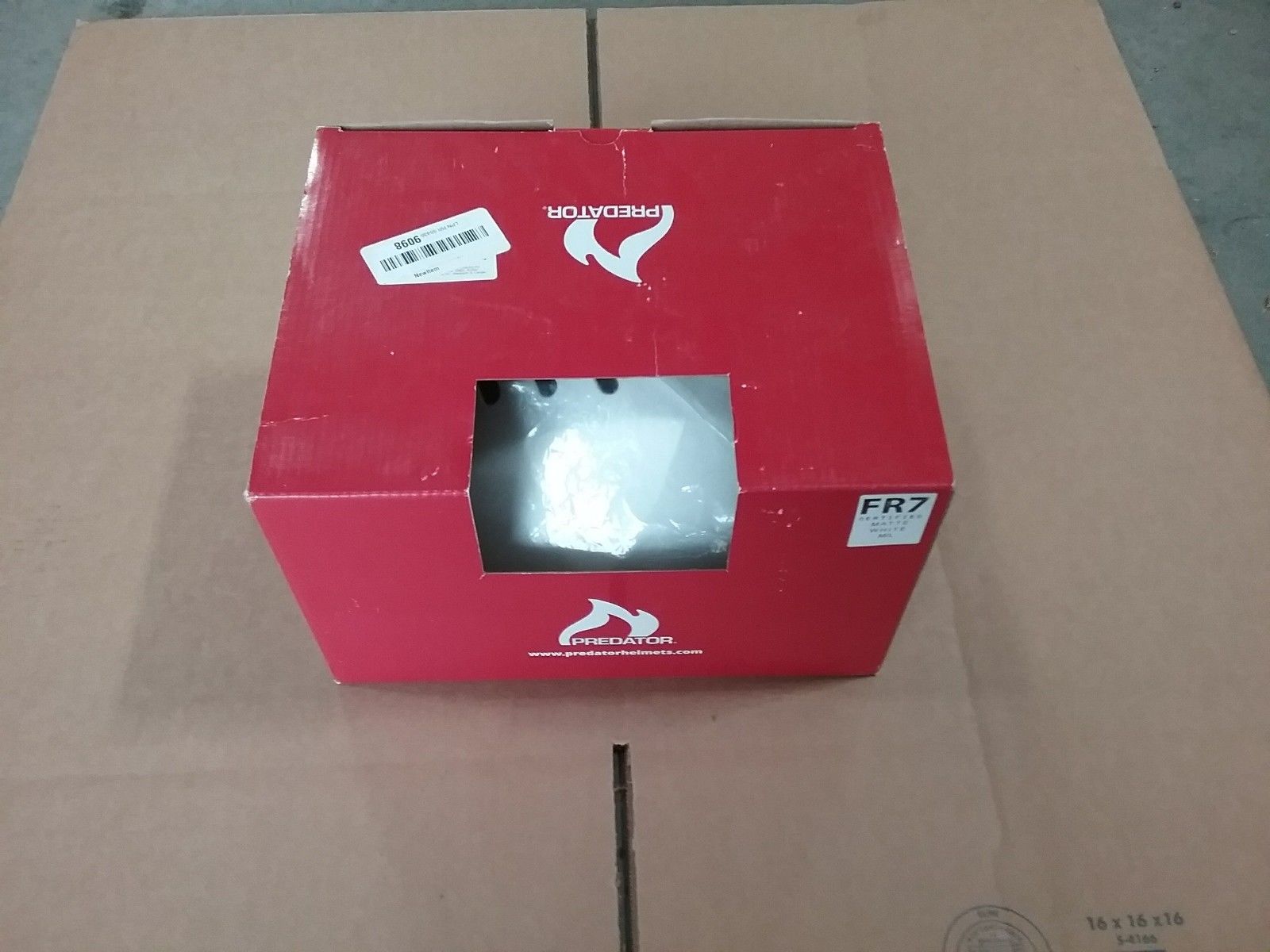Predator Helmets FR7 Certified Matte White M/L