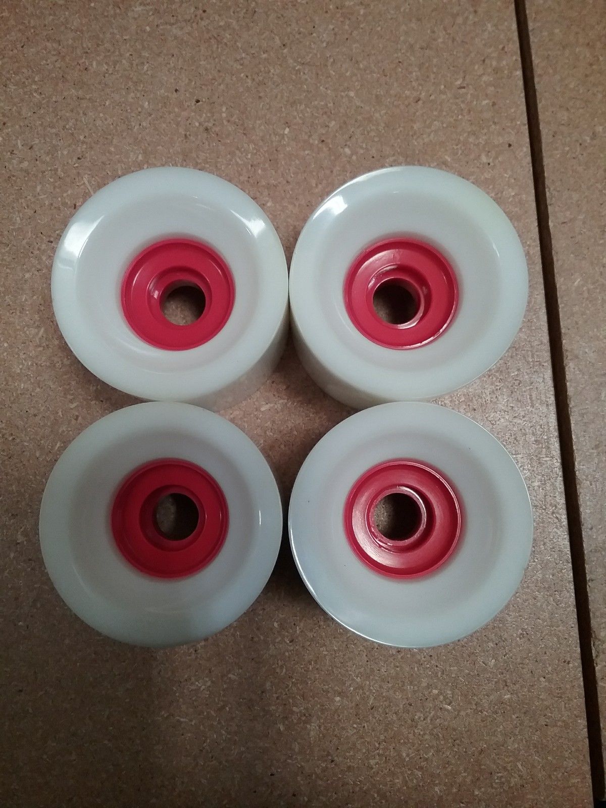 Fireball White/Red Sample 74mm Longboard Wheels