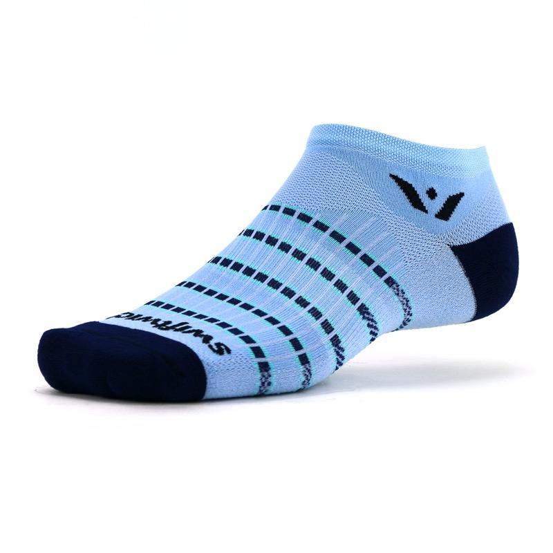 Swiftwick Aspire Zero Stripe Sky Blue/Navy Sock