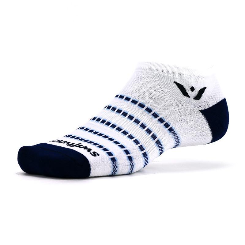 Swiftwick Aspire Zero Stripe White/Navy Sock