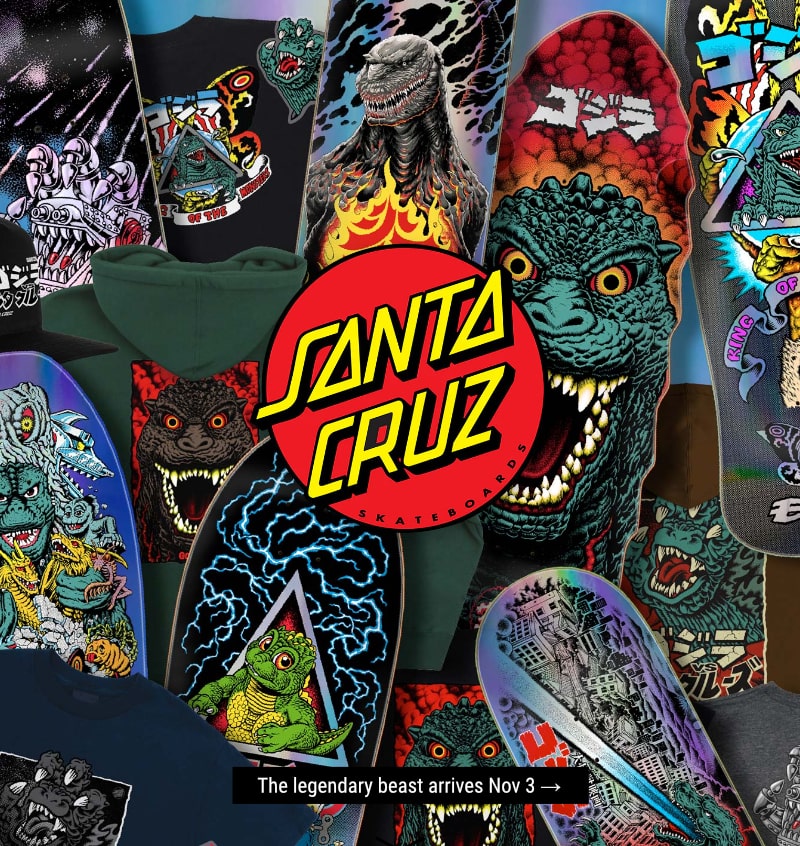 Santa Cruz x GODZILLA Skateboard Collab