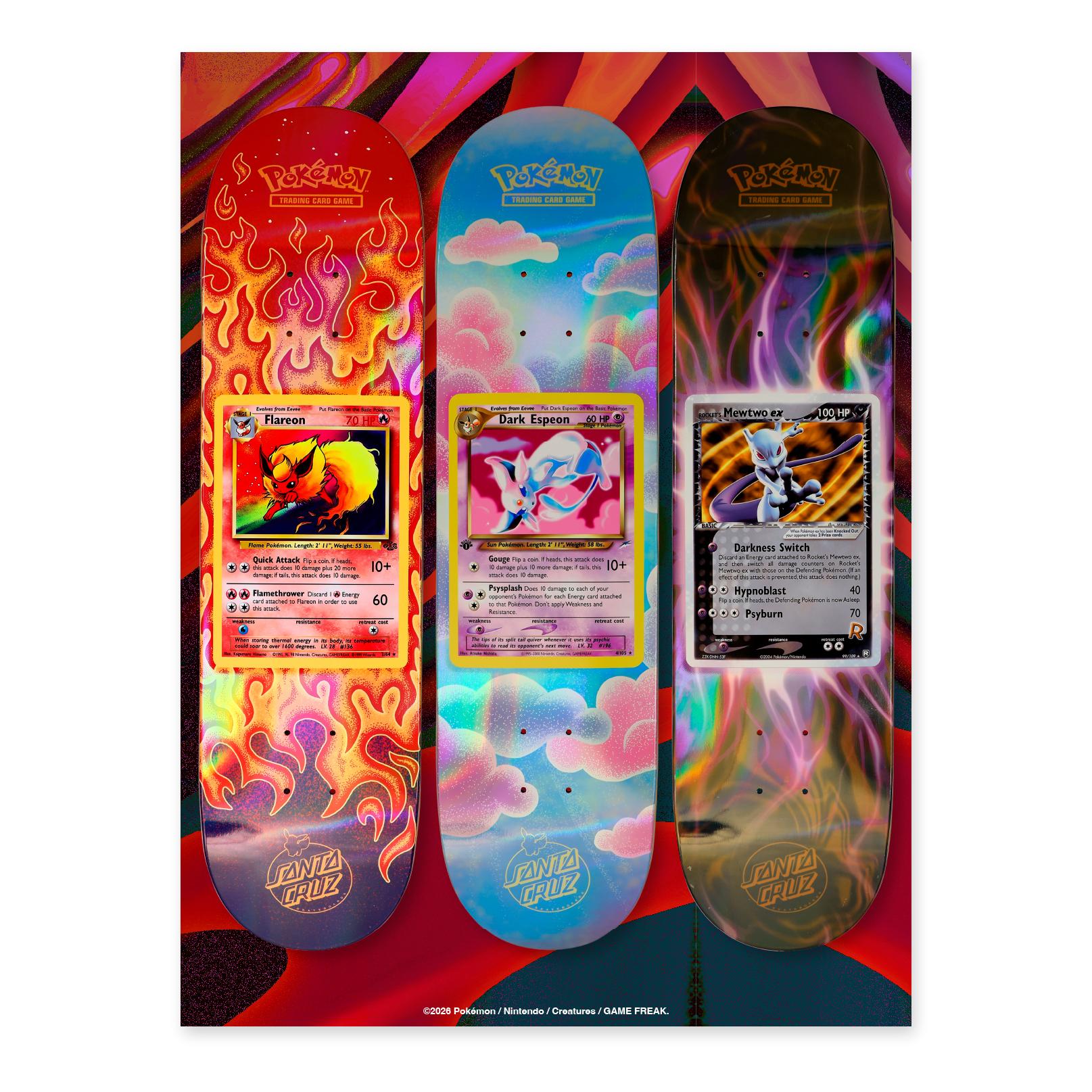 Santa Cruz Pokémon TCG Skateboard Deck, Blind Bag
