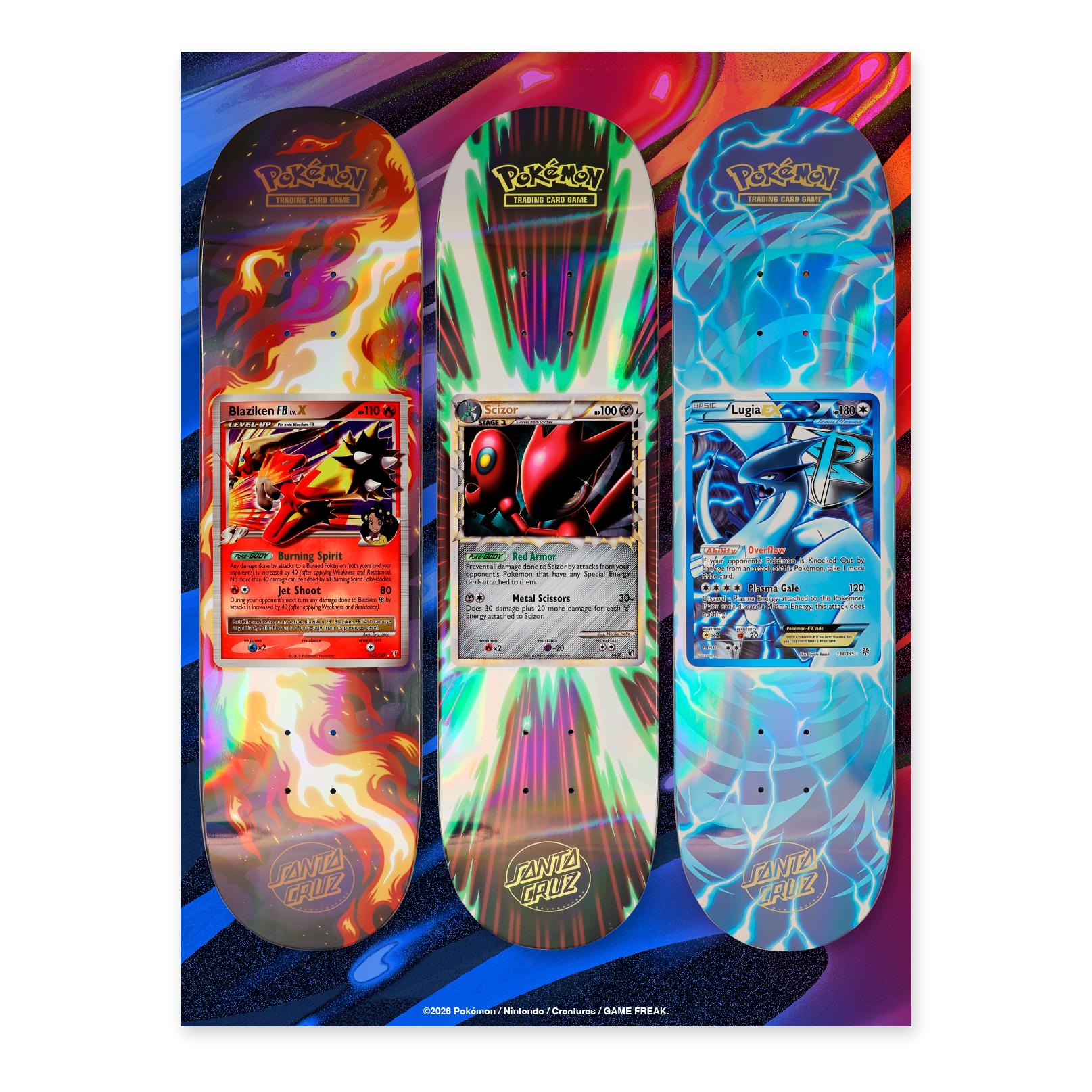 Santa Cruz Pokémon TCG Skateboard Deck, Blind Bag