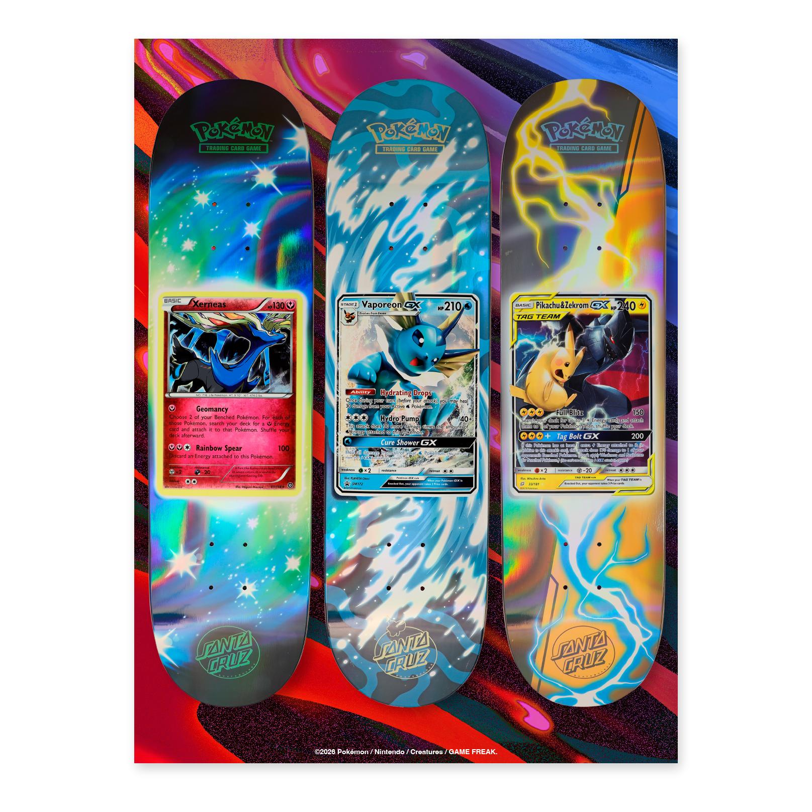 Santa Cruz Pokémon TCG Skateboard Deck, Blind Bag