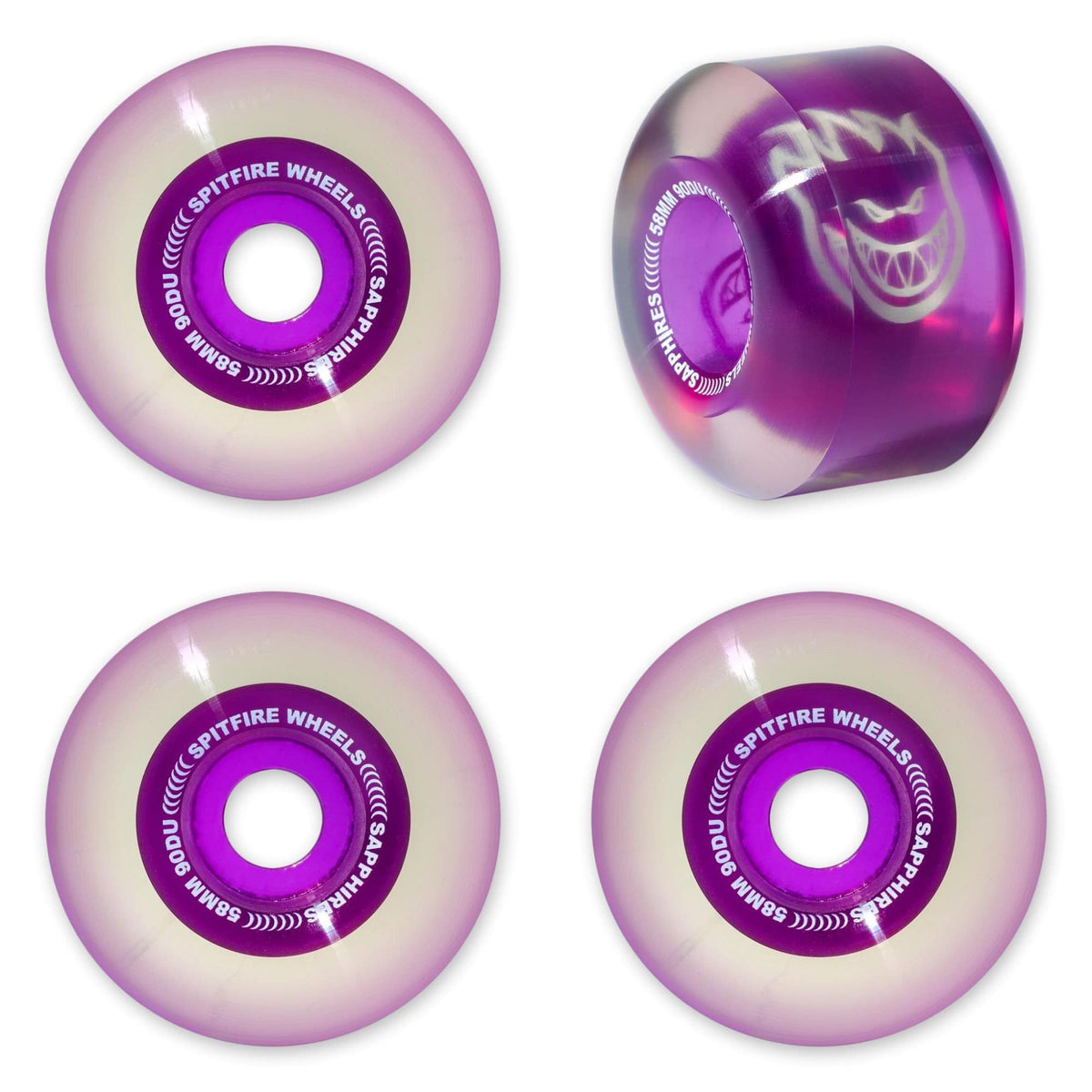 Spitfire Sapphire Wheel, Purple, 58mm/90a