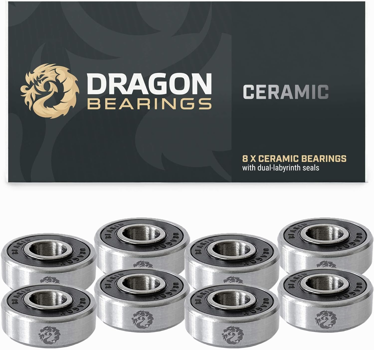 Fireball Supply Co. Dragon Bearings, CERAMIC, 8-Pack