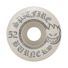 Spitfire Burners Wheels, White/Silver, 52mm/99a