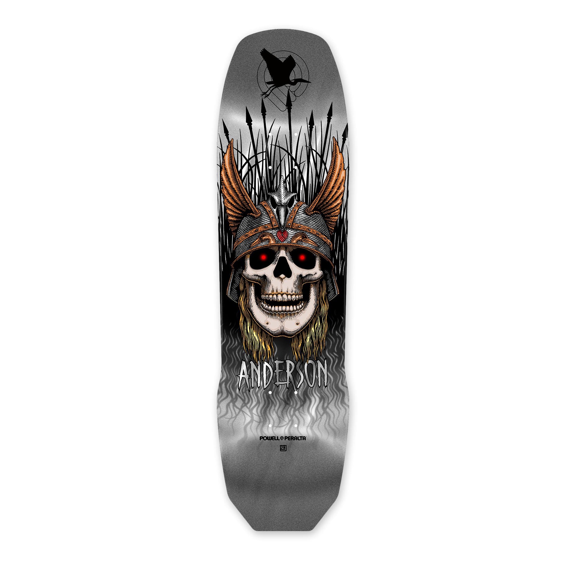 Powell-Peralta Andy Anderson Deck, Silver Foil, Shape 289, MAPLE 8.45"