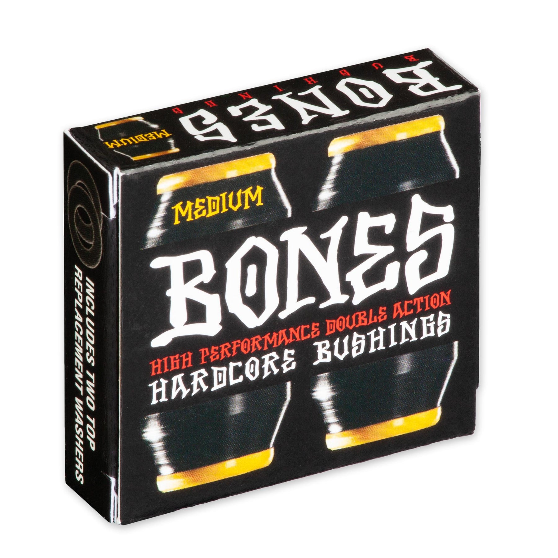 Bones Hardcore Bushings, Medium, Black/Yellow, 91a