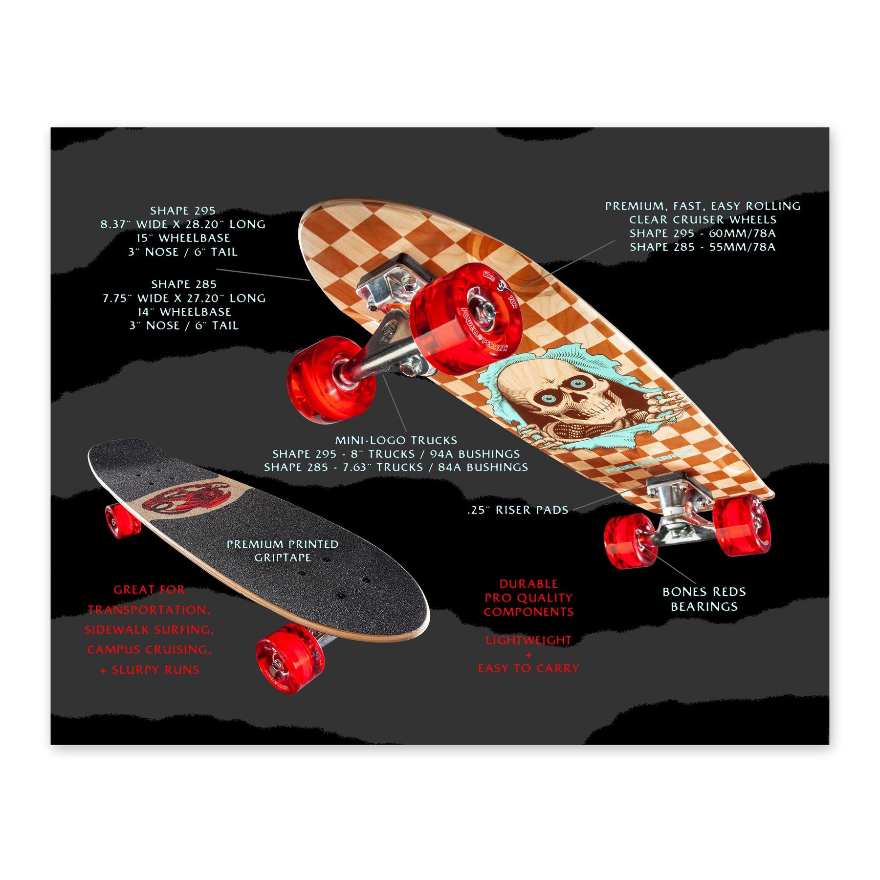 Powell-Peralta Sidewalk Surfer Complete, Quad Stringer
