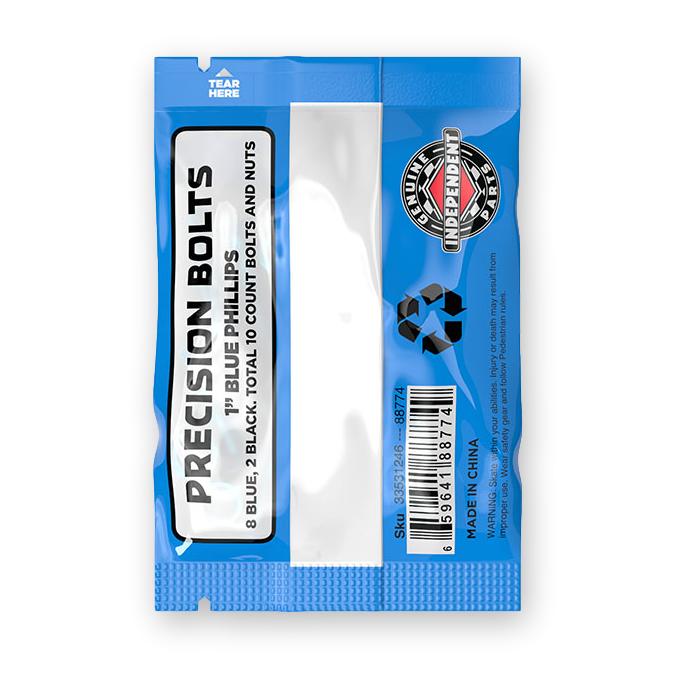 Independent Hardware, Phillips, Blue/Black, 1.0"