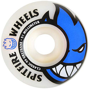 Spitfire Bighead Wheels, White/Blue, 51mm/99a