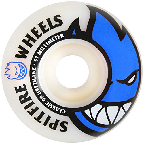 Spitfire Bighead Wheels, White/Blue, 51mm/99a