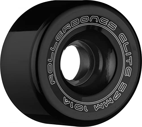 Rollerbones Art Elite Competition Roller Skate Wheels, Black, 57mm/101a