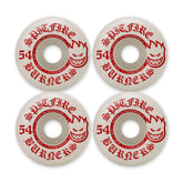 Spitfire Burners Wheels, White/Red, 54mm/99a