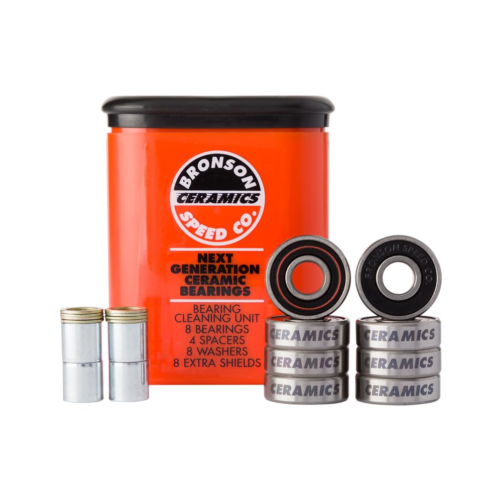 Bronson Speed Co Ceramic Skateboard Bearings Orange