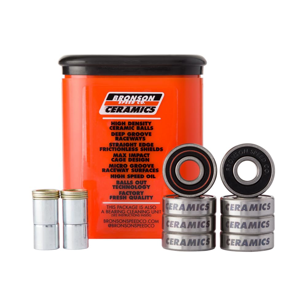 Bronson Speed Co Ceramic Skateboard Bearings Orange
